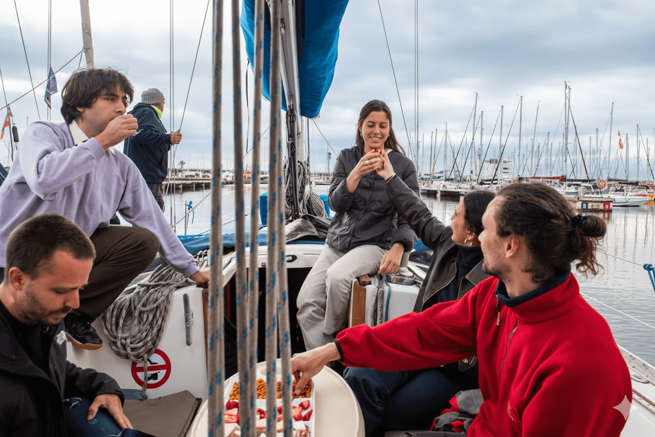 grupo-amigos-empresa-velero-barcelona-equipo