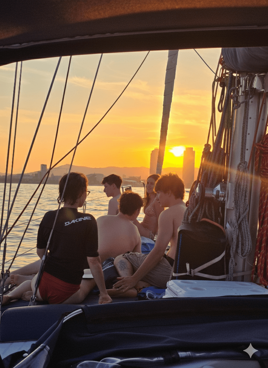 Hora dorada en el Mediterráneo — experiencia romántica en velero